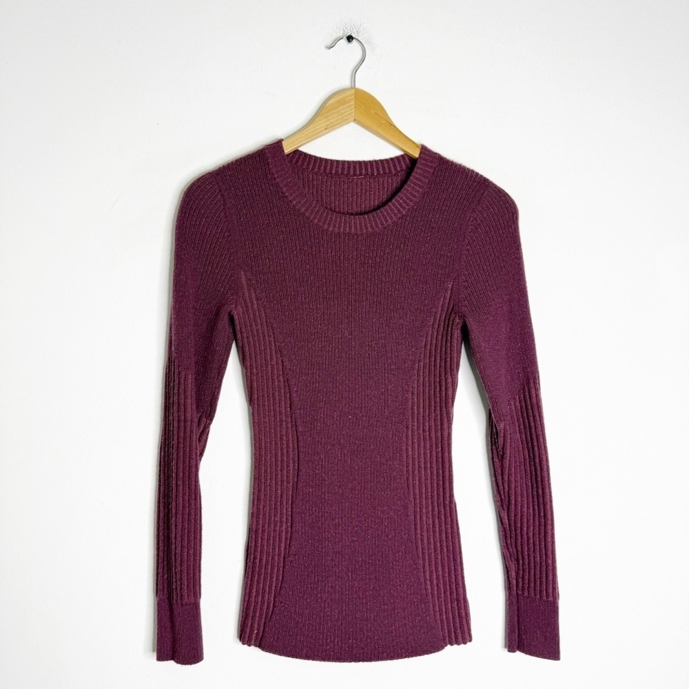 Lululemon Feeling Balanced Sweater Burgundy – Size 2 (Tag Removed)